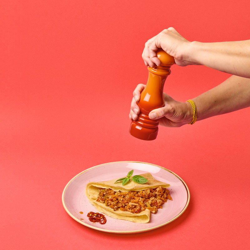 Crepes salzig auf einem Teller von Schmatztruckli Bern